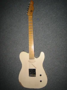 cream colored guitar