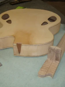 Guitar being built