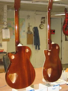 Guitar being built