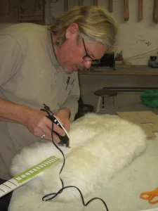Guitar being built