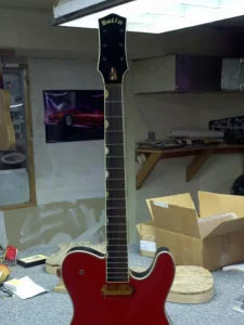 Guitar being built