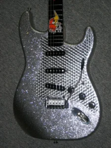 Silver guitar