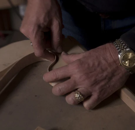 Hands making a guitar