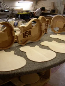 Bolin Guitars being constructed